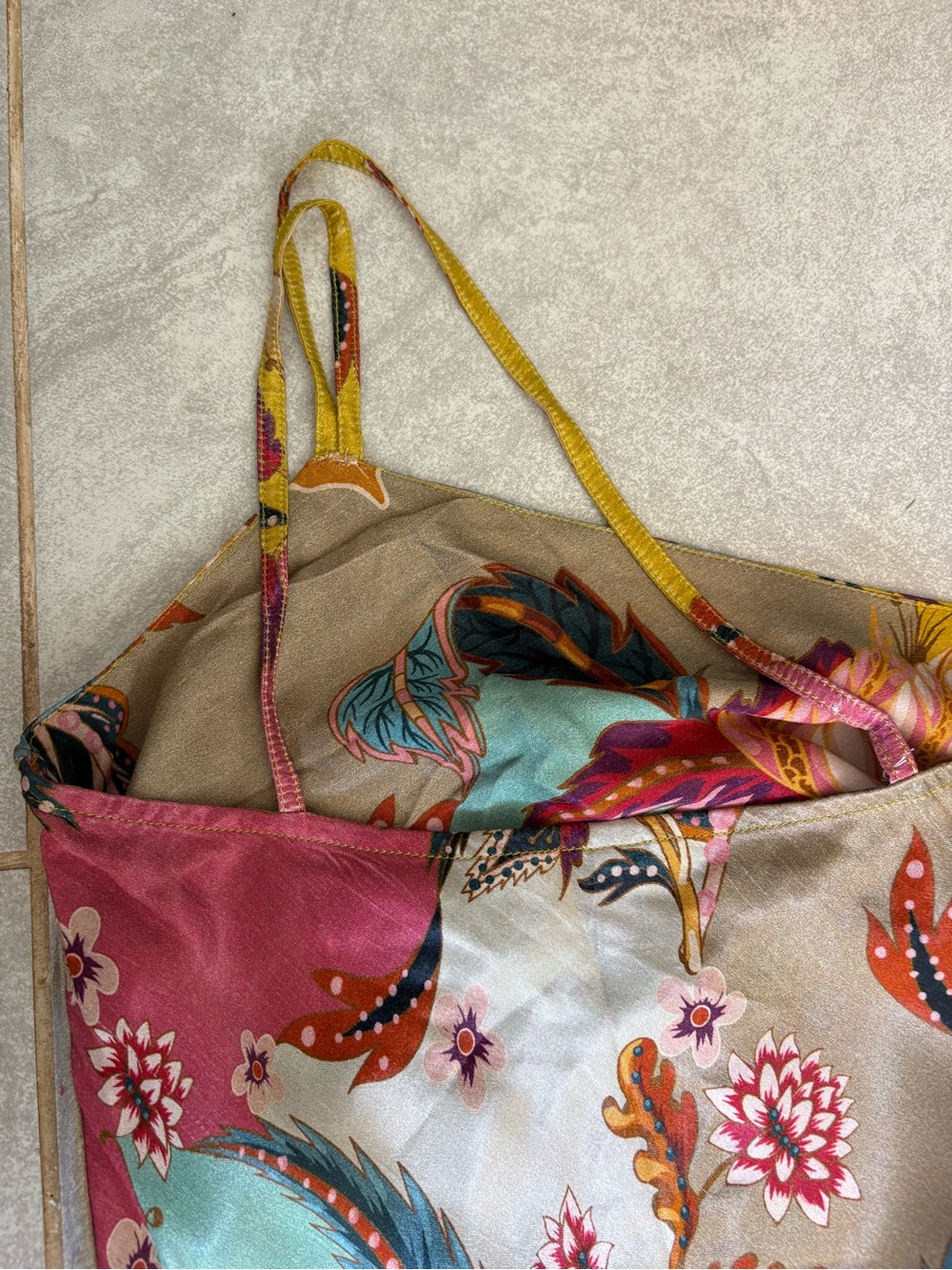 Anthropologie Bl-nk One-Shoulder Floral Multicolor Maxi Dress - Picture 7 of 8